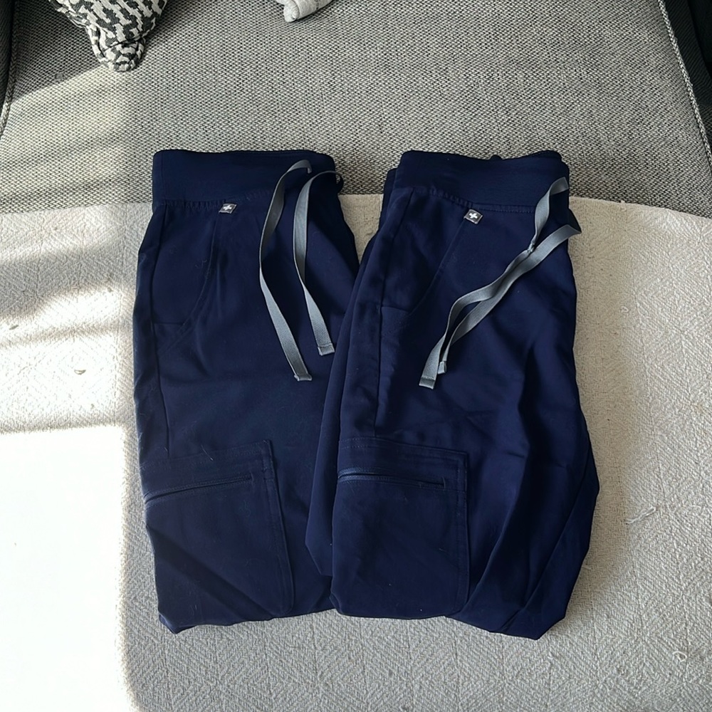 FIGS XS Women’s Jogger Scrubs. Navy Blue. Never worn! 2 identical pairs!